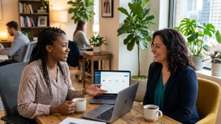 One-on-one consultation meeting between two individuals