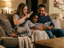 Caregiver providing a safe and stable environment for a child